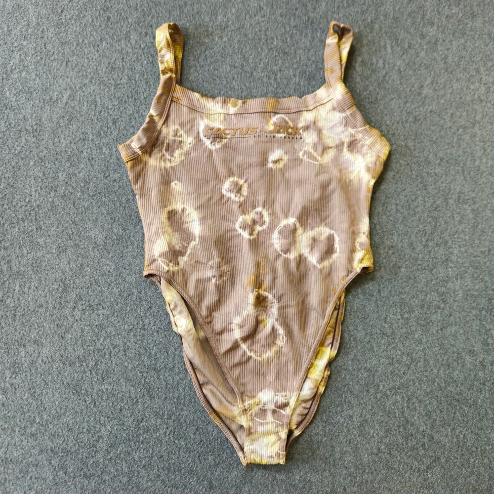 Rare Cactus Jack x Travis Scott Bodysuit Air Jordan L Tie Dye Ribbed Streetwear